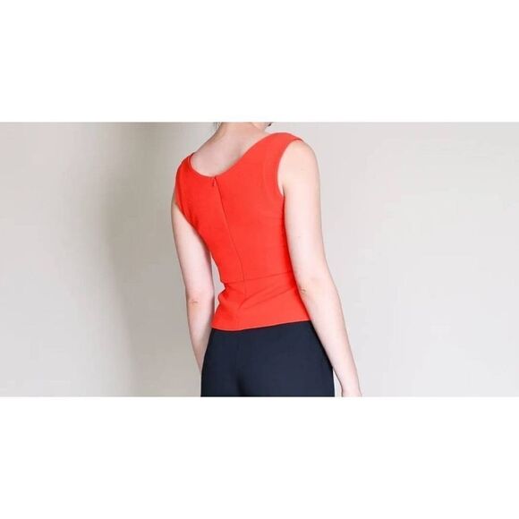 Rachel Comey Rouse Tank Top Blouse in Coral Red sz 4 - Picture 1 of 5